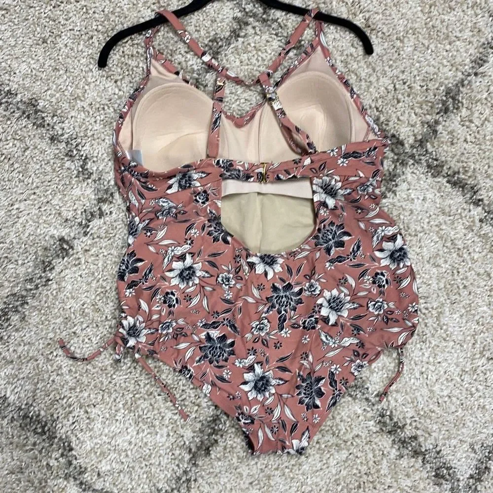 Kona Sol One Piece Floral Swimwear Size 18W